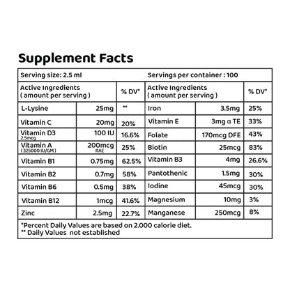 Chicks Vit  supplement facts